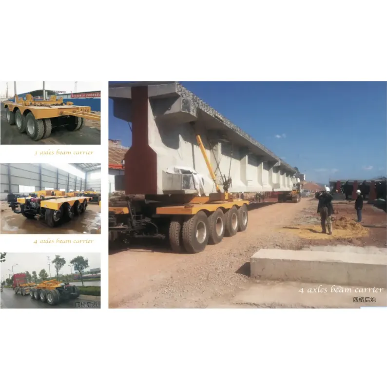 12,4 m 3-Achsen-Flachbett-Semi-Anhänger
